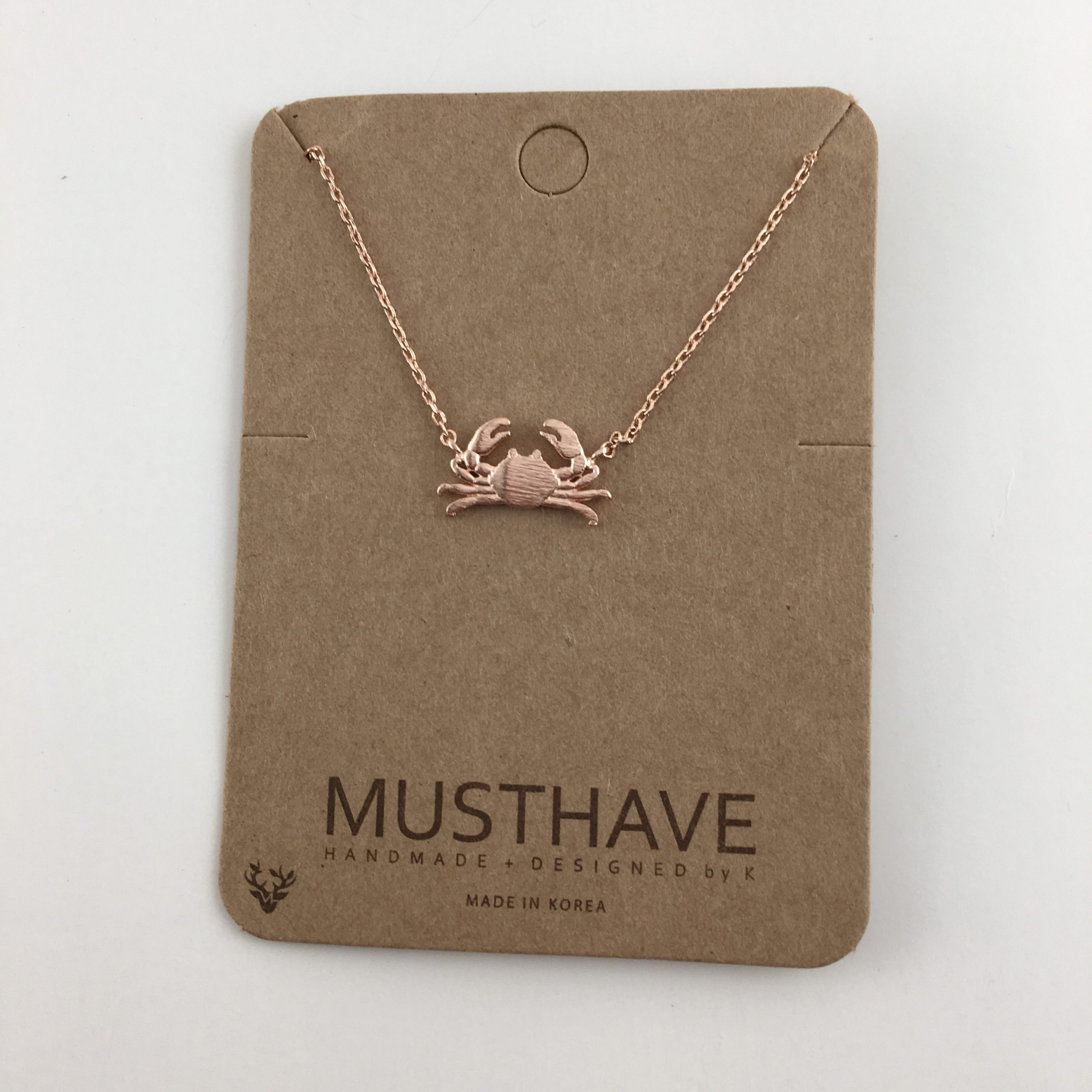 Crab Necklace Gold CGN59G – Song Lily