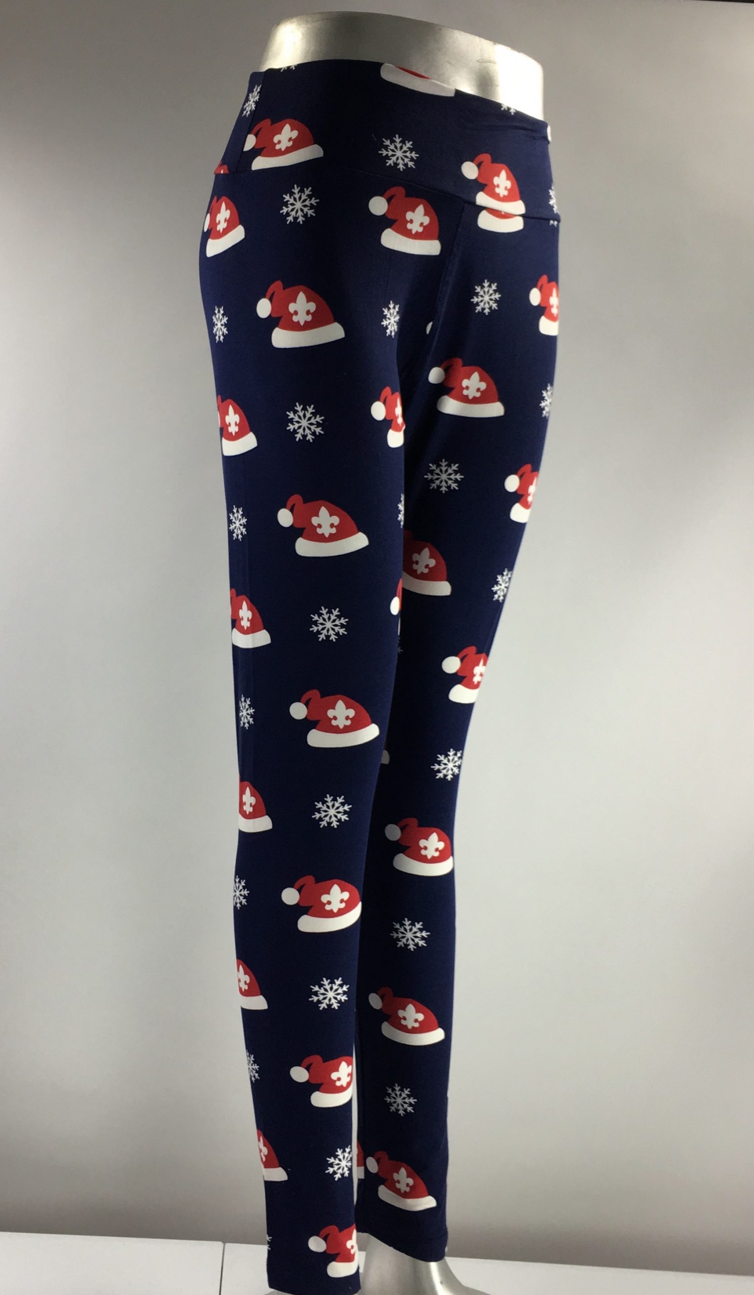 Christmas FDL With Santa Hat Blue Leggings Adult – Song Lily
