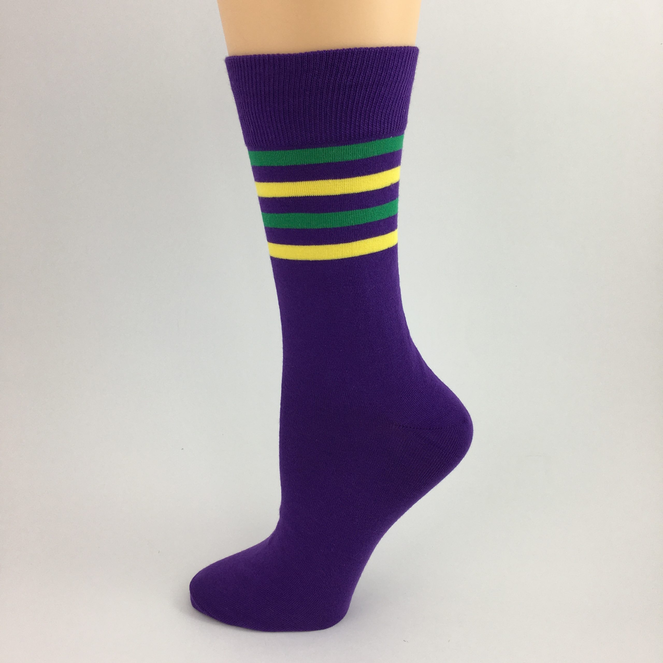 Mardi Gras 7-Stripe Socks Purple – Song Lily