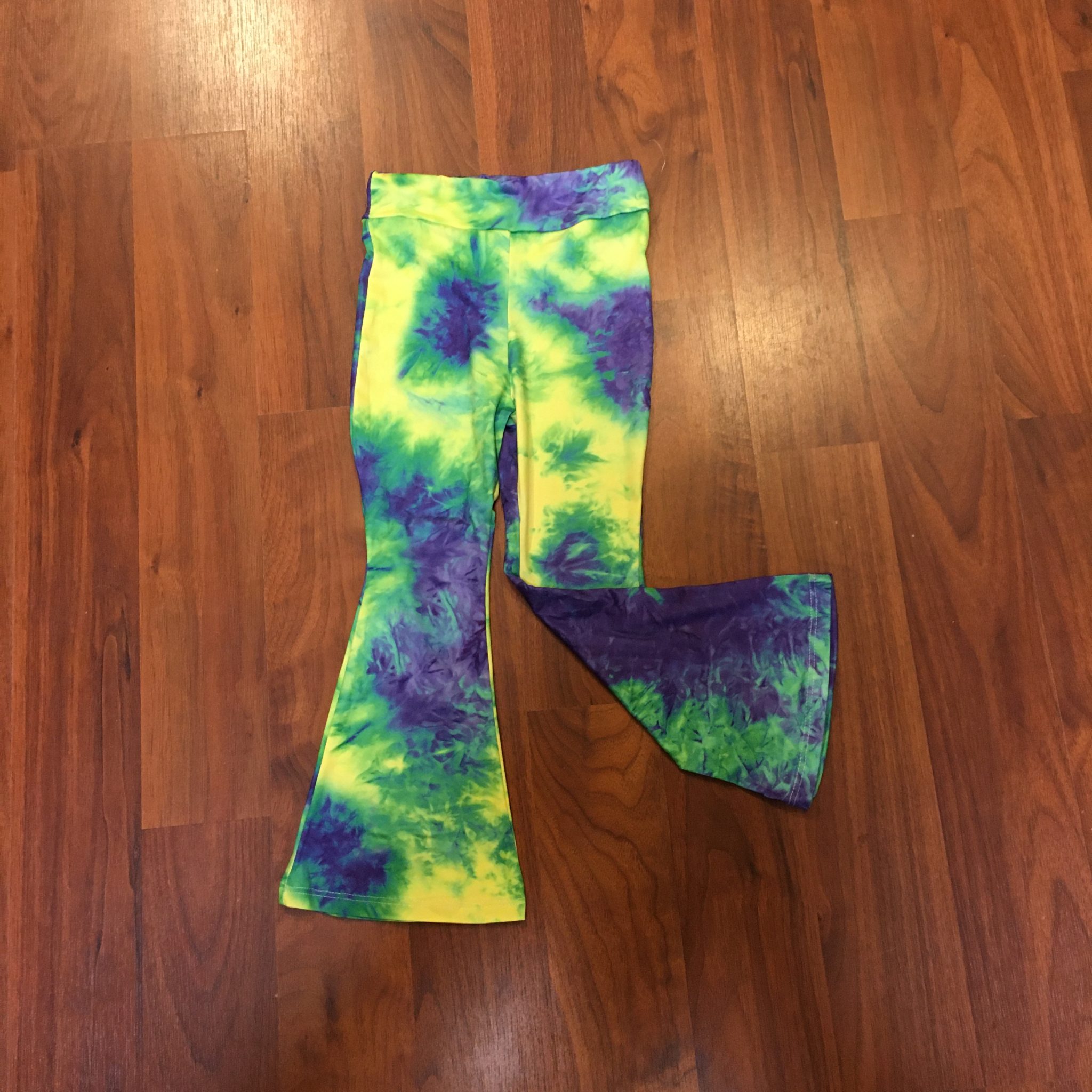 mardi gras tie dye leggings