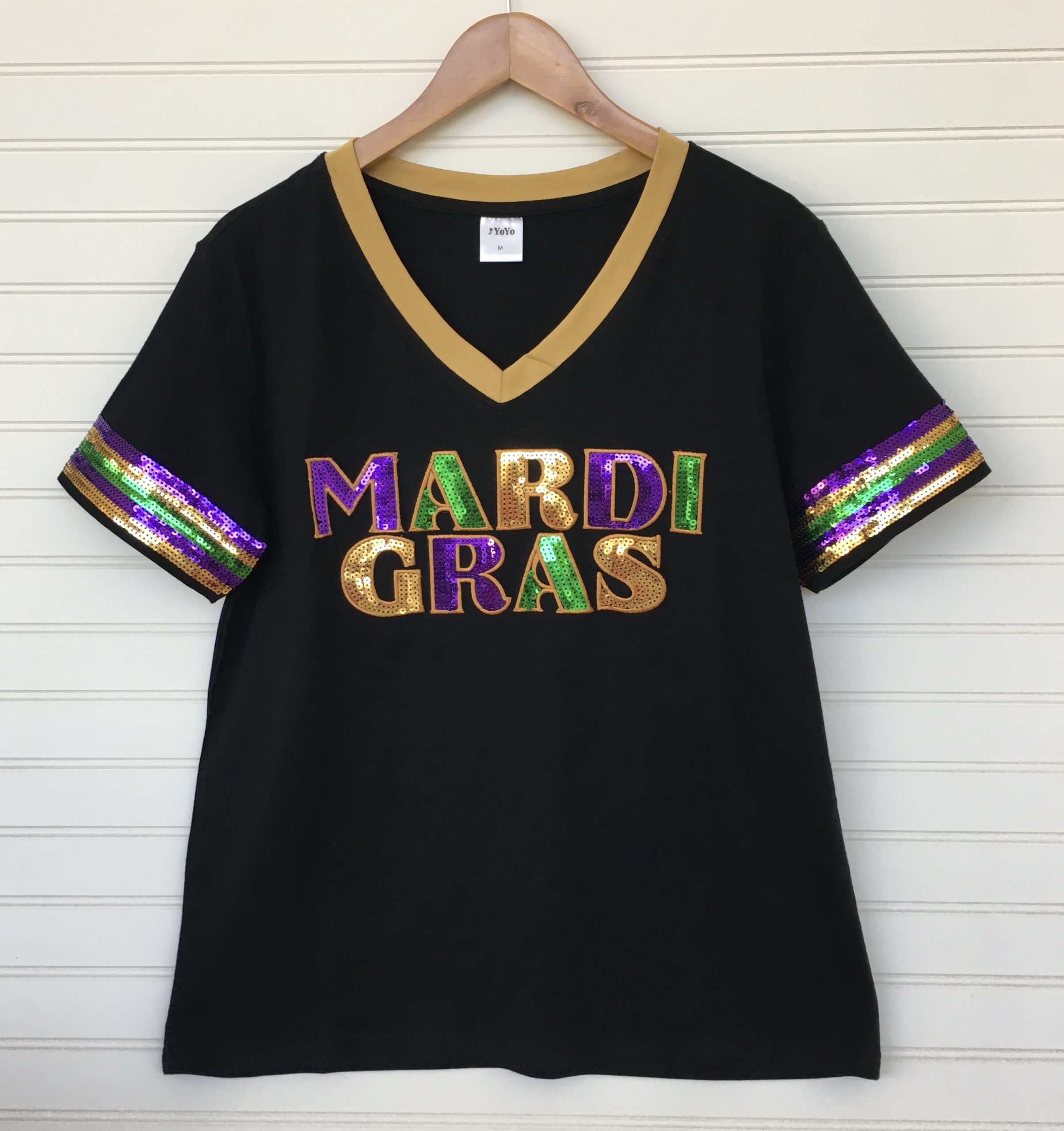 Mardi Gras Sequin Shirts Adult-Blk (Sold in 10-Pack) – Song Lily